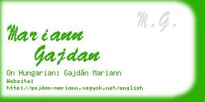 mariann gajdan business card